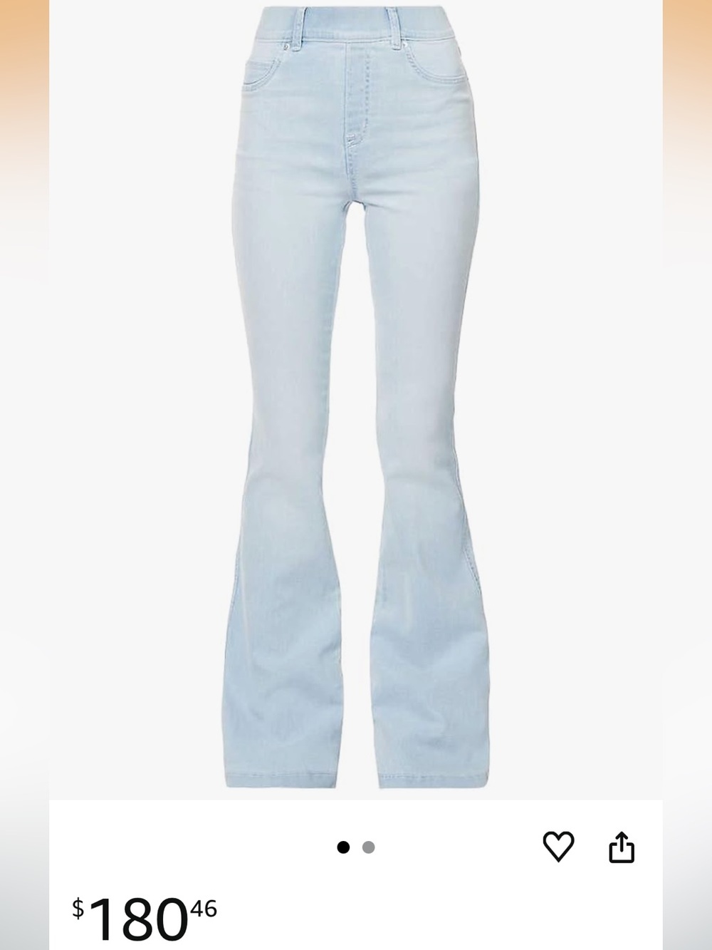 NWT SPANX Light Blue High-Rise Flare Jeans
